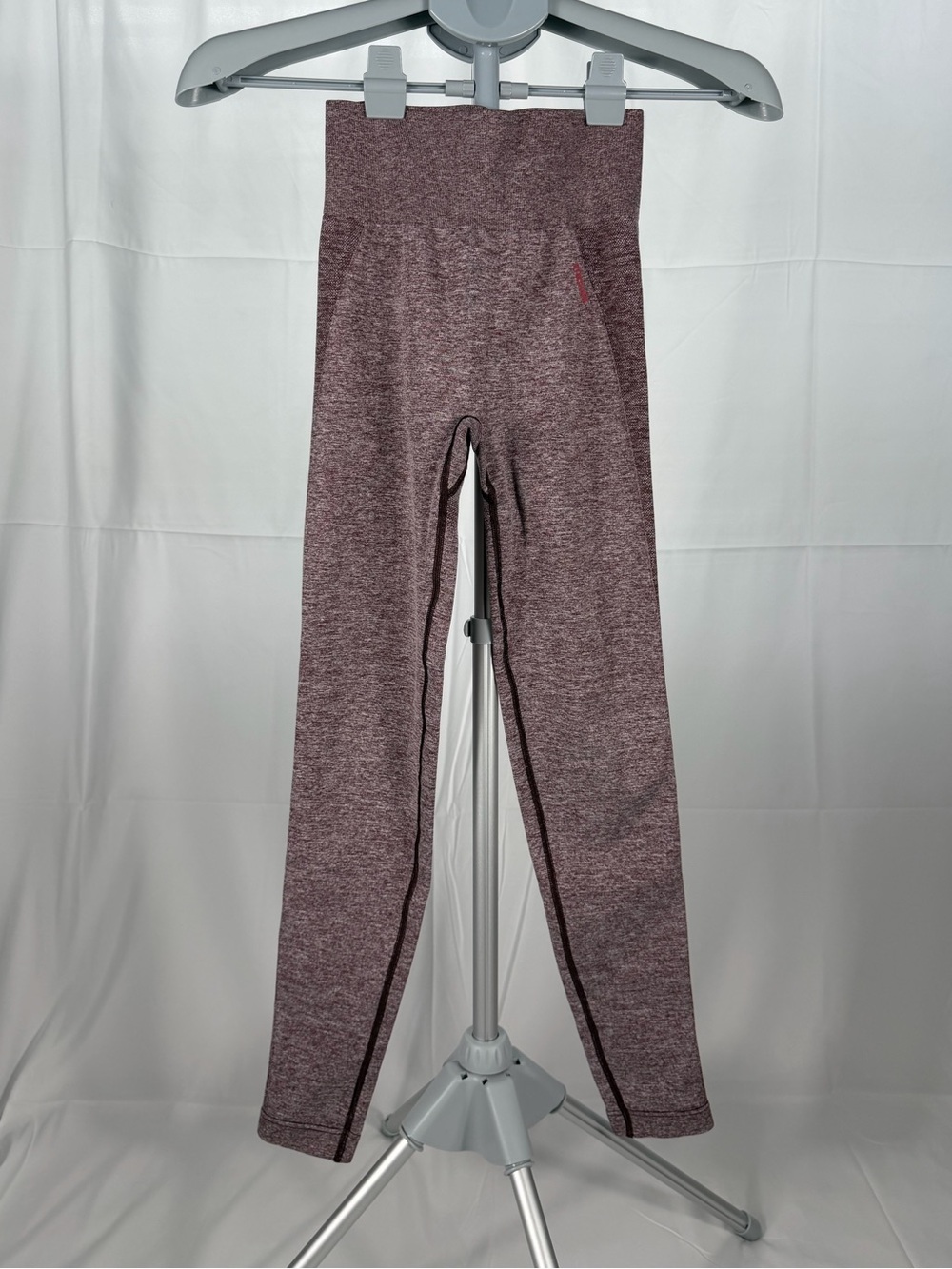Gymshark Flex High Waisted Seamless Leggings Burgundy Marl Knit XS‎
